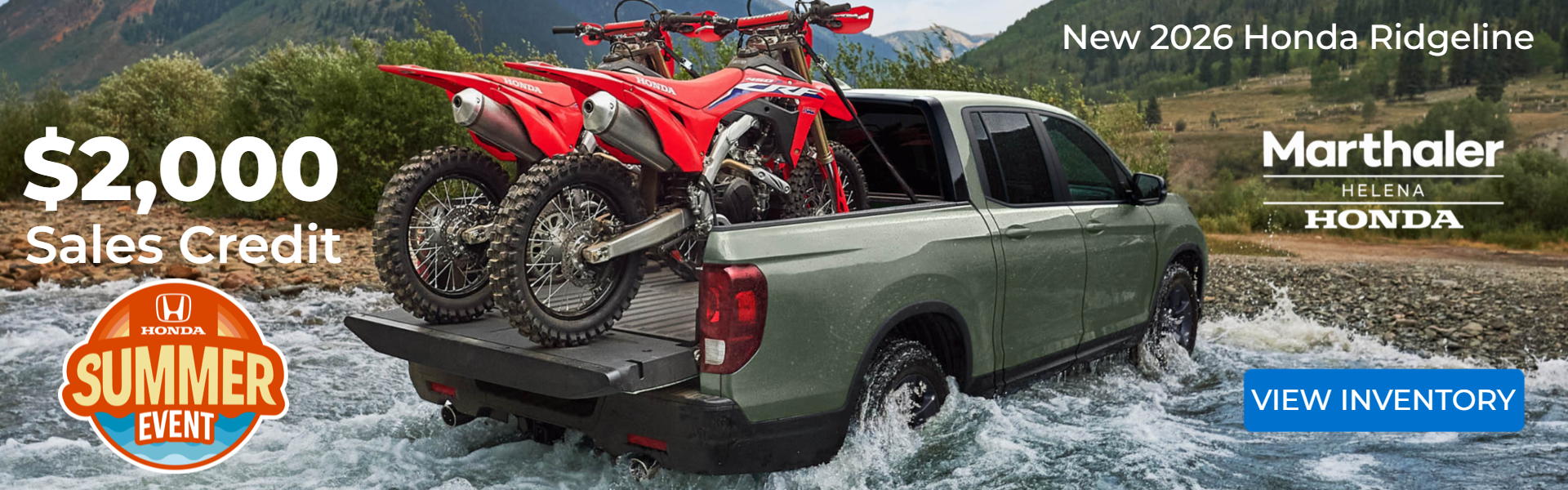 New Ridgeline from Marthaler Honda of Helena